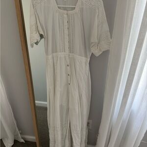 LoveShackFancy Edie Lace Trim Dress